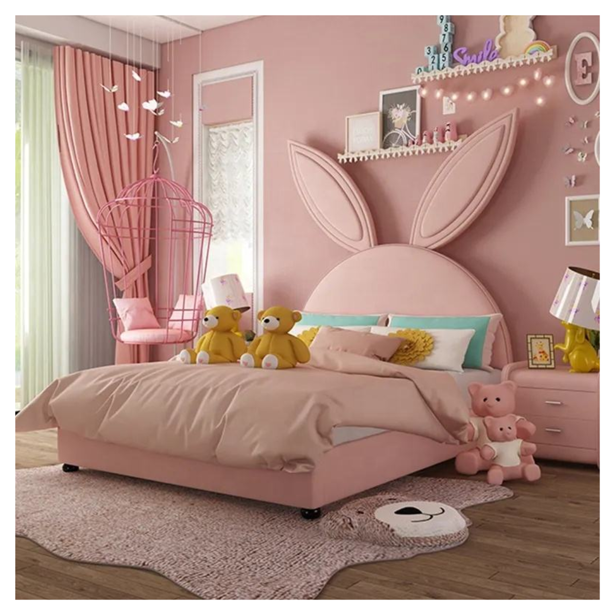 Bunny Ear Kids Upholstered Bed